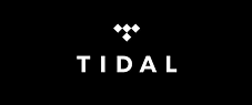 The TIDAL logo in white on a black background.