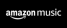Amazon Music logo with a black background.